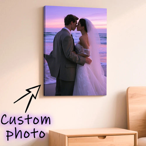 affiche toile personnalisée photo murale décoration chambre moderne cadre bois cadeau unique