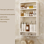 rangement mural blanc moderne étagères cosmétiques toilettieracks adhésif bouteilles serviettes organizer kitchen shelves respectueux
