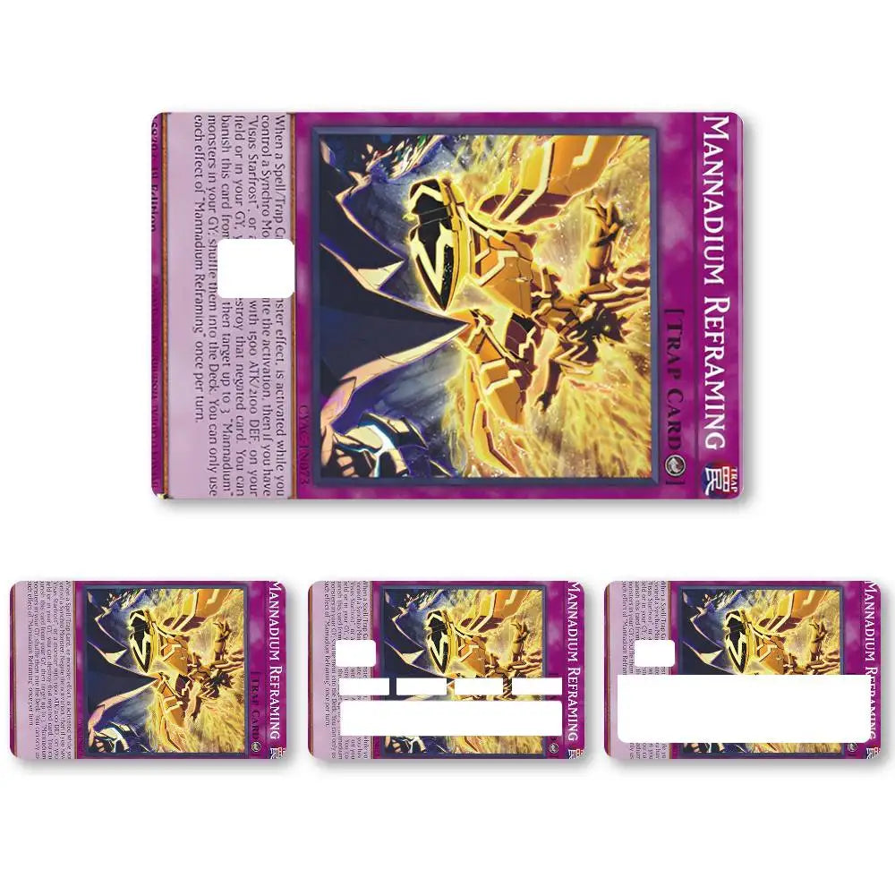 autocollants décoratifs yuGiOh personnages illustrations carte collection bleu rouge jaune adhésif opaques art anime