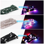 guirlande lumineuse led rgb adressable usb decoration noel mariage jardin fil transparent vert noir