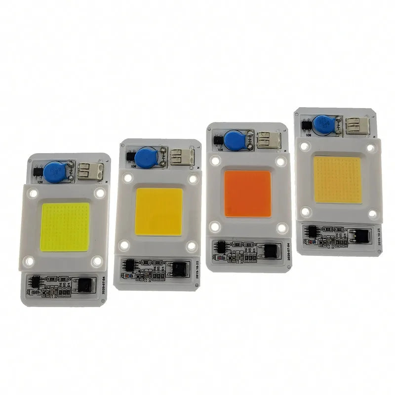 module led cob 50w full spectrum blanc jaune orange bleu moderne interrupteur étanche 6000k
