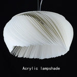 abat jour blanc rayures horizontales suspension moderne acier inoxydable led 4200k 3000k 6500k