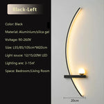 lampe murale moderne noire blanche 55cm 105cm éclairage quotidien télécommande incluse