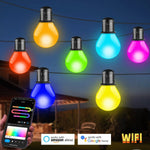 guirlande lumineuse multicolore boules sphériques clips moderne télécommande adaptateur usb alexa google assistant