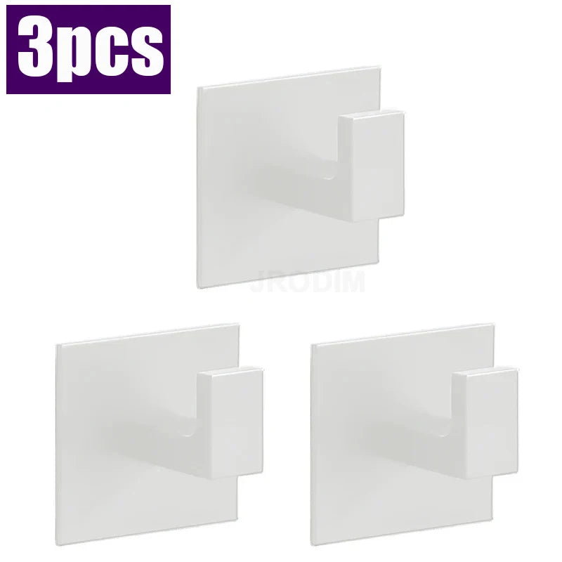porte serviettes adhésifs modernes noir mat crochets alliage aluminium minimaliste salle bain cuisine