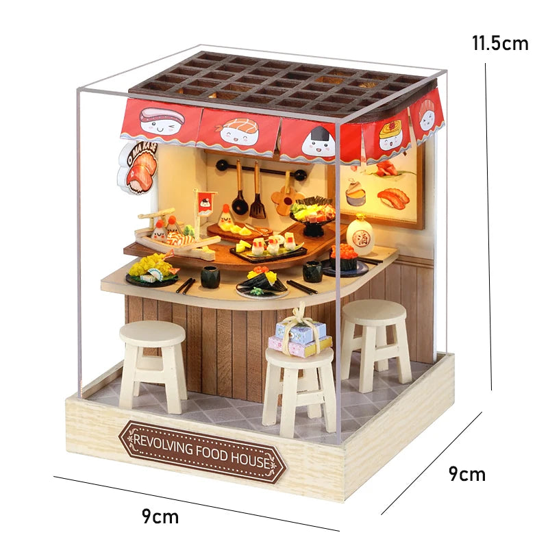 miniature magasin vintage bois artisanale diy bacs fruits légumes viandes sucreries pâtisseries
