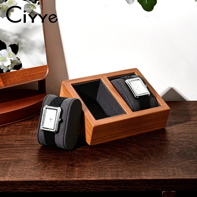 présentoir bois montres velours beige emplacement adhésif classique quà anniversaire mariage