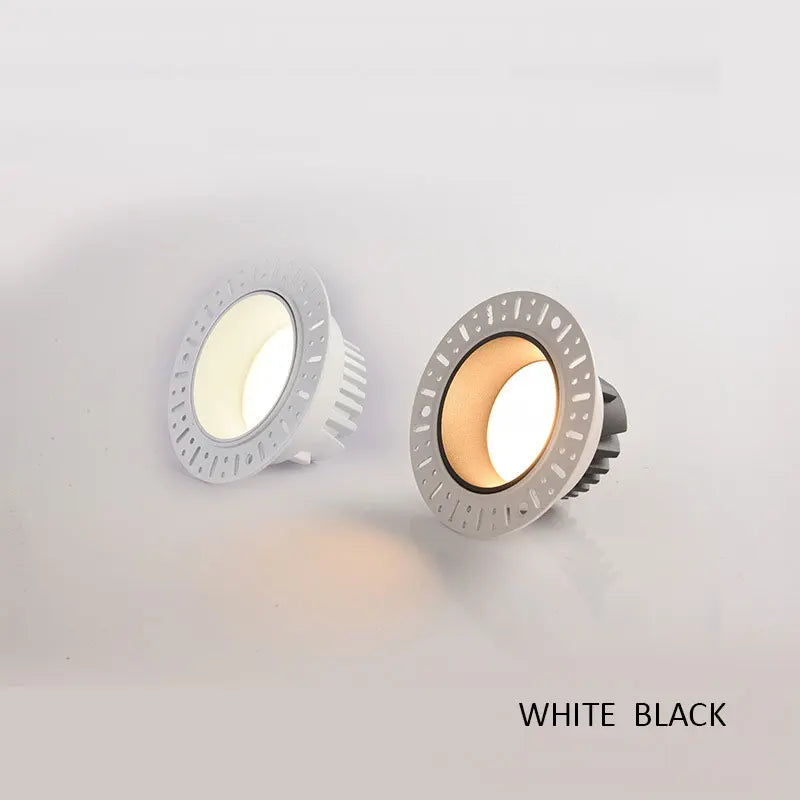 spots led modernes 10w 12w 15w 7w blanc noir grille perforations 95mm 75mm