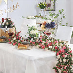 guirlande artificielle fleurs roses décoration mariage anniversaire intérieur romantique