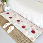 tapis multicolore motif cerises pois pile désossée antidérapant imperméable moderne décontracté usage maison camping