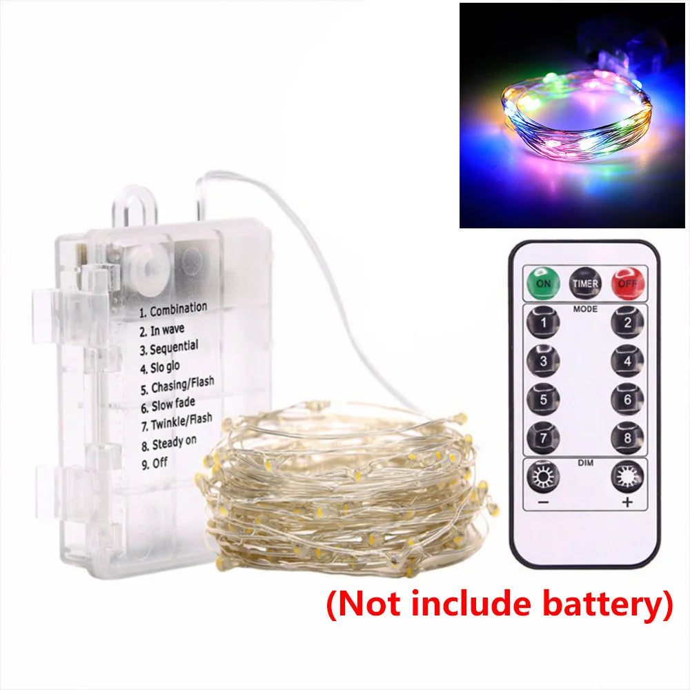 guirlande lumineuse led blanc chaud moderne télécommande étanche adhésif noël fête mariage