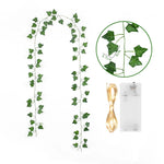 guirlande lumineuse feuilles vertes led blanc extérieur moderne décoration mariage chambre festive
