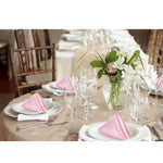 serviettes table satin rose moderne élégantes 12 pièces polyester usage maison restaurant decoration festive