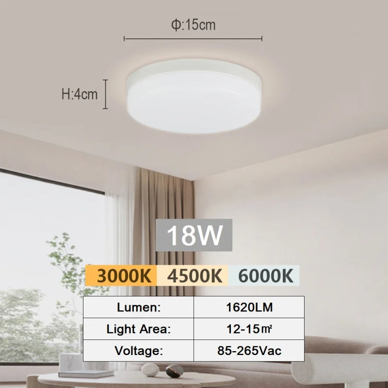 lampe led moderne blanche vis 18w 24w 36w 48w chambre salon cuisine