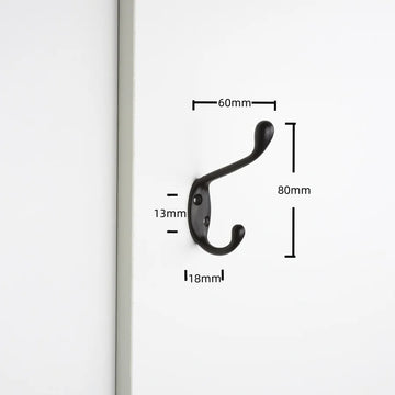 crochet mural moderne noir argent doré lisse opaques chambre bain salle
