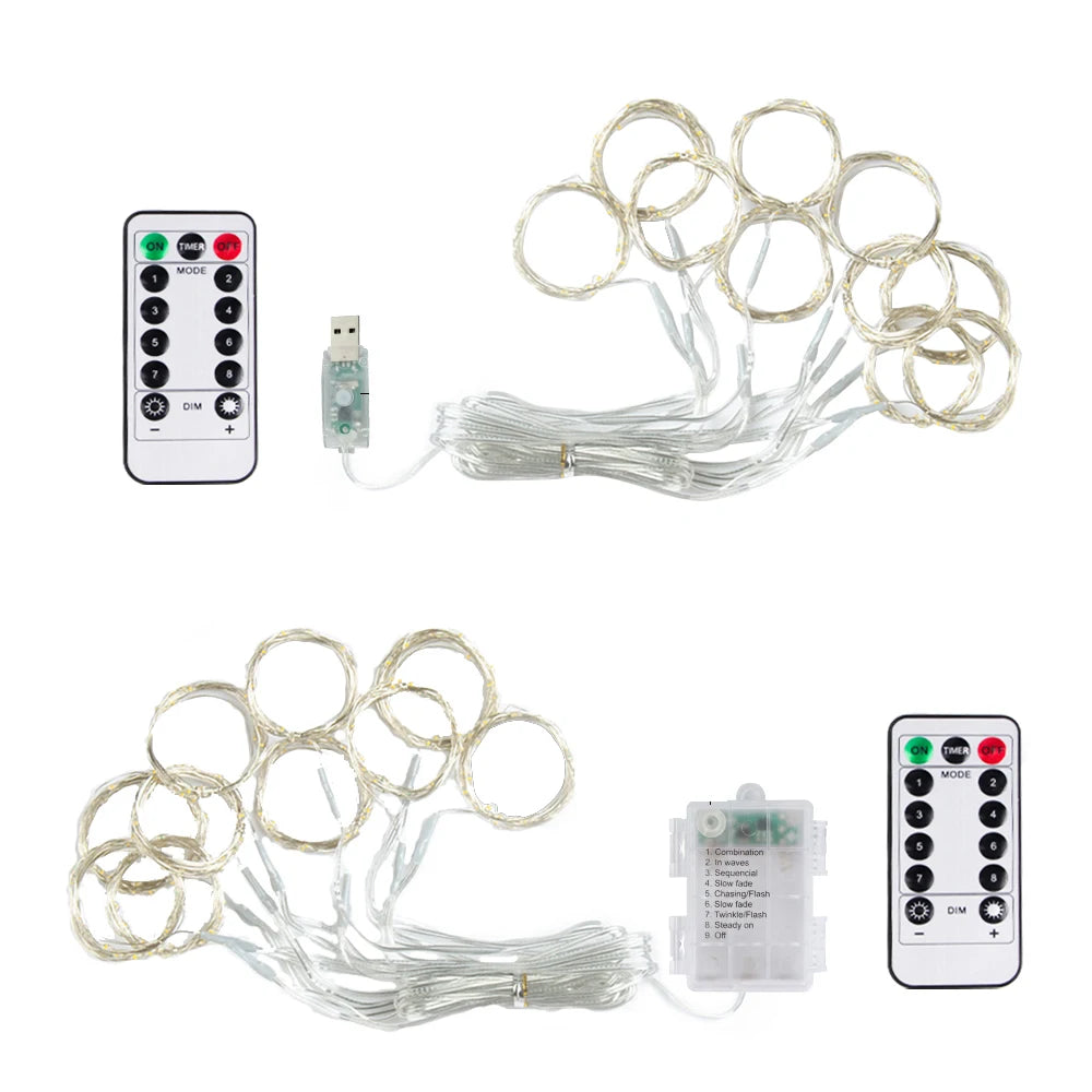 guirlande lumineuse led décoration noël mariage intérieur blanc multicolore usb batterie fête moderne intérieur