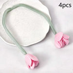 boucles rideau fleurs artificielles couleurs vives moderne adhésif inclusion rubans soutien