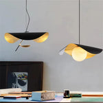 Lampe chevet design chapeau vue de côté