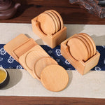 coasters bois naturels respectueux environnement minimaliste bois chêne noyer sets coeurs rectangles