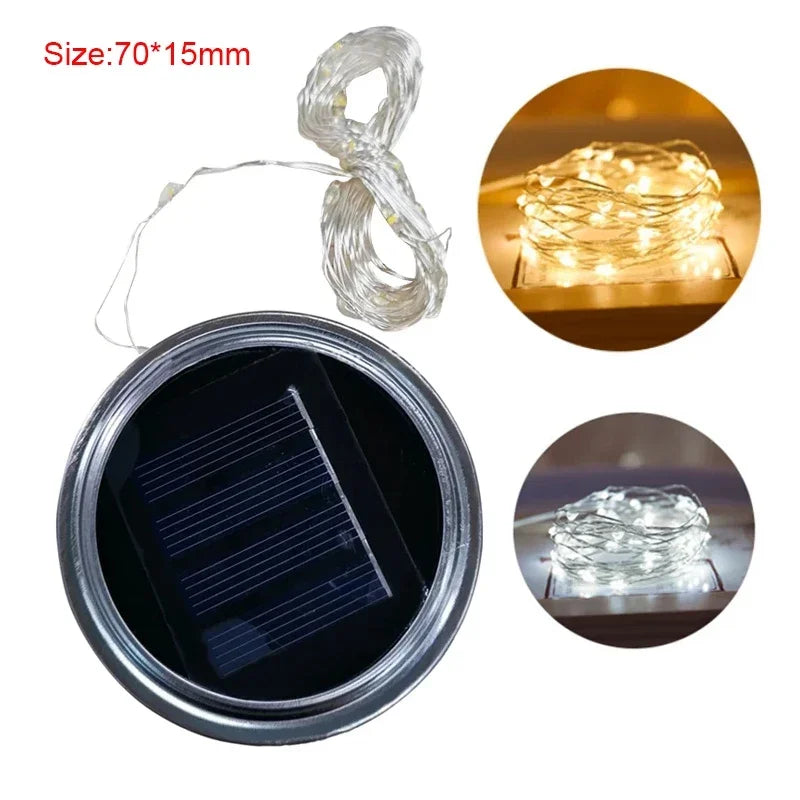 lampe solaire moderne 20 leds noire panneau solaire filament lumineux anneaux métalliques rechargeable extérieure