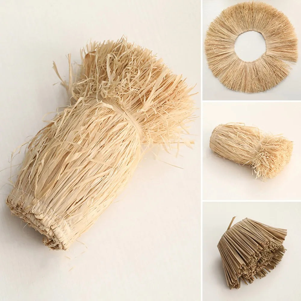 décoration intérieure couronne paille rustique beige clair texture naturelle longueur mètre diamètre cm