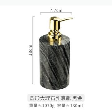 distributeur savon liquide marbre moderne noir blanc gris élégant salle bain