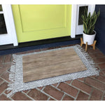 tapis gris clair antidérapant aspect bois moderne porte extérieur imperméable sol maison