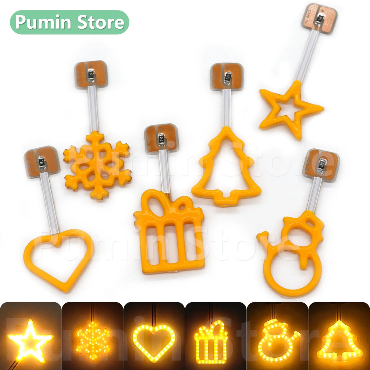 lumières décoratives noël étoile cœur cadeau arbre neige cloche led orange modernes clips