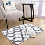tapis rouge uni peluche moderne 50x80cm confortable antidérapant chambre salon vestibule