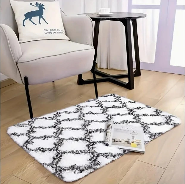 tapis rouge uni peluche moderne 50x80cm confortable antidérapant chambre salon vestibule