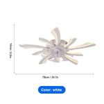 ventilateur led moderne noir blanc rayures horizontales télécommande intérieur lumière aération