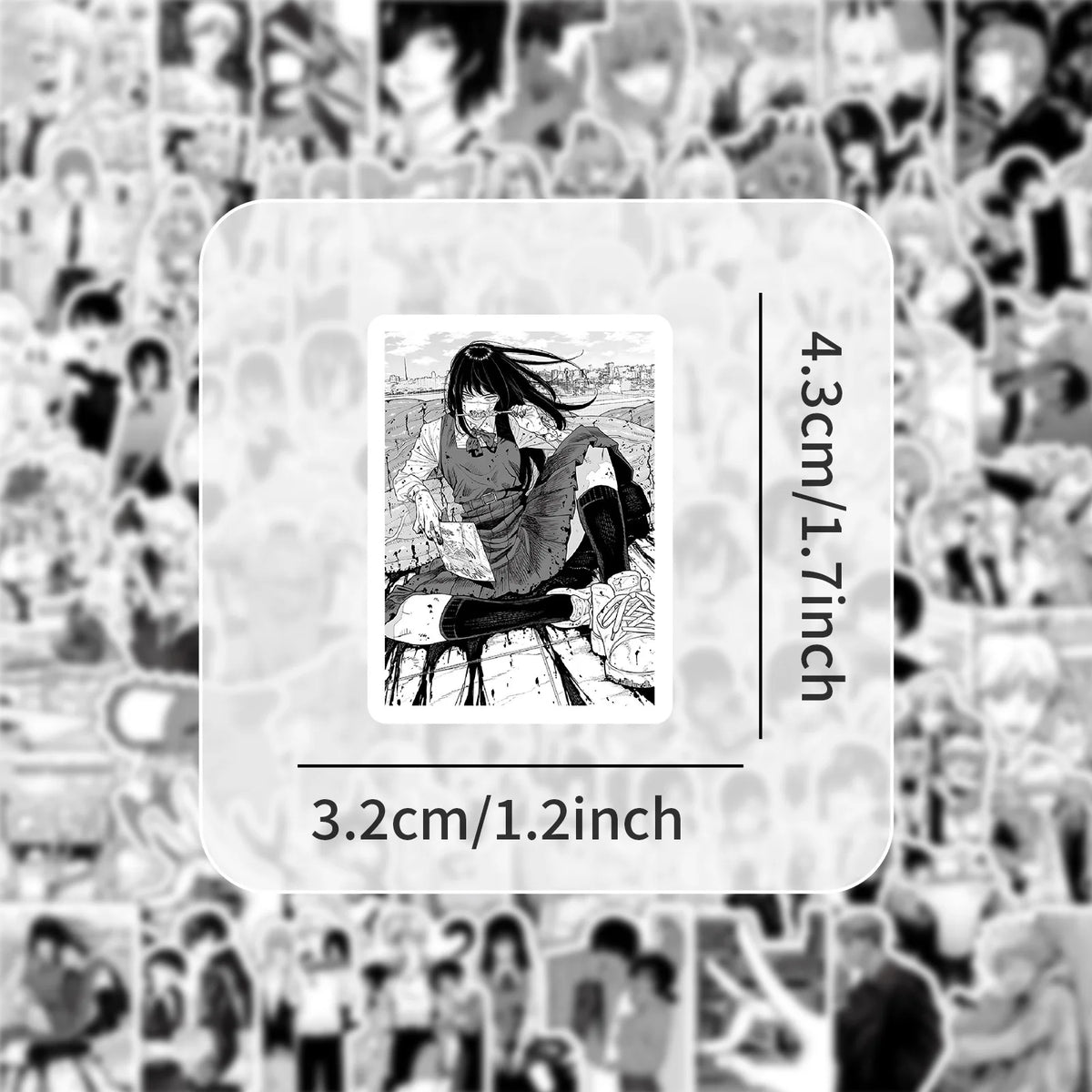 sticker kawaii noir blanc animaux personnages adhésif waterproof détachable journal scrapbookDecoration DIY craftCartoon