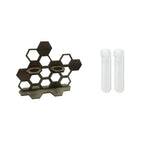 porte plantes moderne porte clés adhésifs hexagonnels motifs géométriques plantes artificielles marron foncé minimaliste