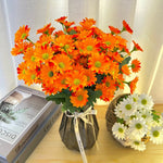 bouquet fleurs artificielles orange jaune blanc violet moderne minimaliste decoration maison intérieur