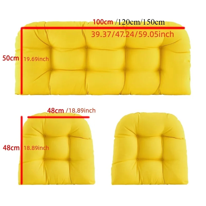 coussins jardin bleu imperméables motif plis moderne 50x48cm 100x50cm non amovibles lavables adultes