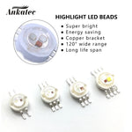 Diodes LED RGB RGBW 1W 3W haute luminosité clips métalliques change couleur projecteur scène