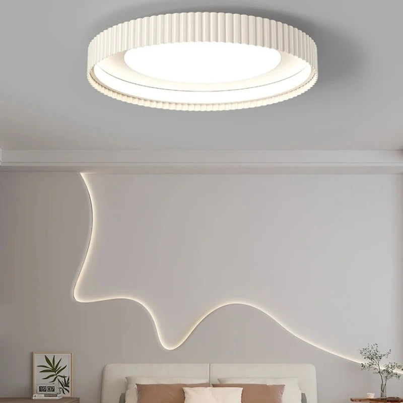 plafonniers led modernes blanc noir rayures verticales éclairage quotidien cuisine salle manger télécommande minimaliste
