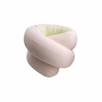 coussin voyage rose clair gris mousse polyester moderne confortable doux universible