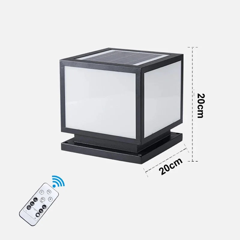 lampe solaire moderne noire led industrielle ip65 étanche décoration extérieure