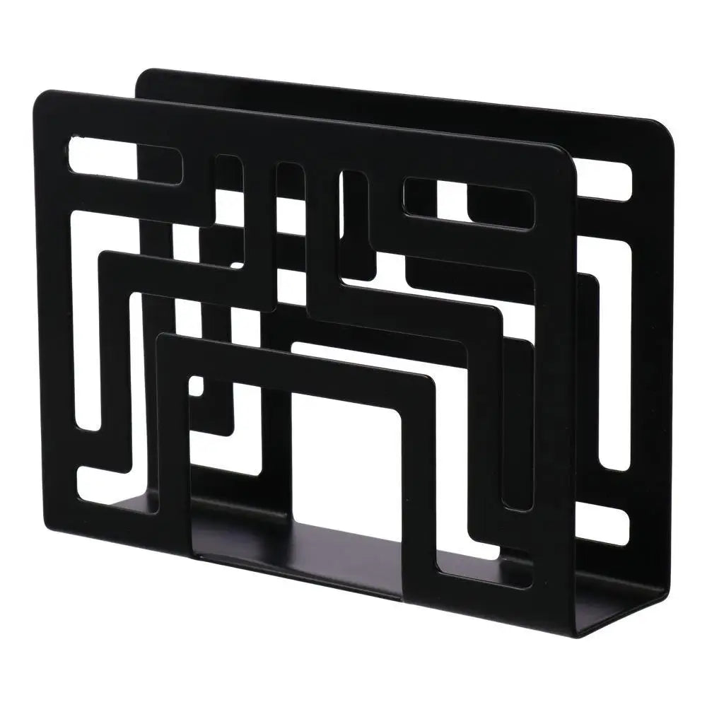support livre moderne or noir argent grille géométrique acier inoxydable papier blanc