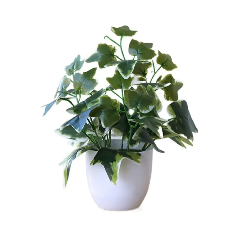 plantes artificielles vertes bonsaï ornement accessoires photo scindapsus pot rotin extérieur moderne
