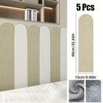 panneaux protection tissu lin bleu beige gris clair adhésifs modernes 90cm 15cm