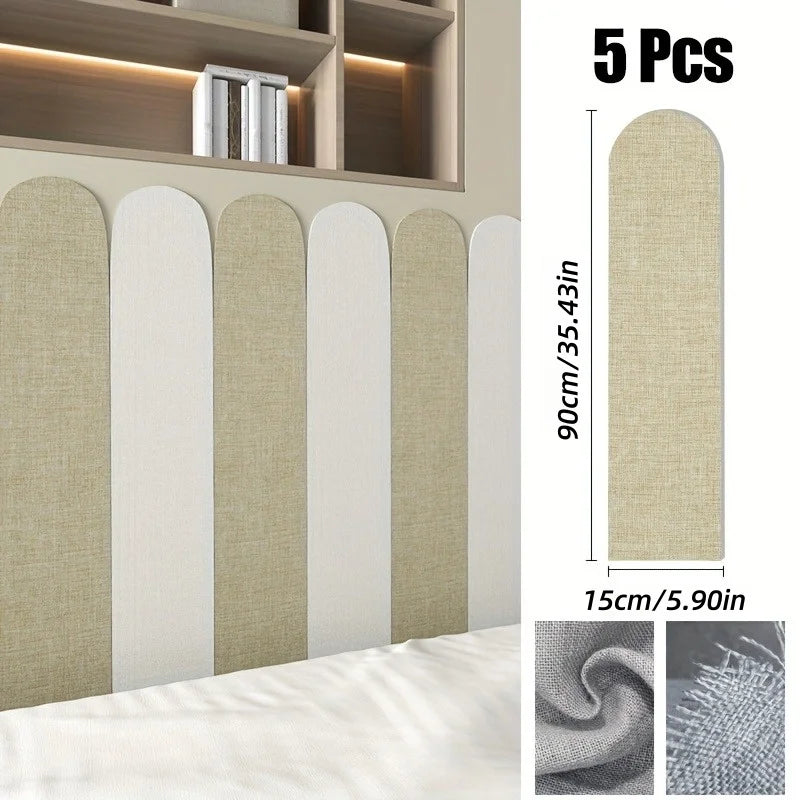 panneaux protection tissu lin bleu beige gris clair adhésifs modernes 90cm 15cm