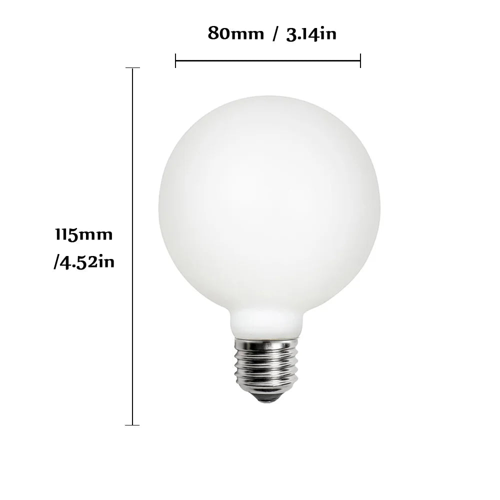 ampoule led e27 blanc mat moderne 95mm 30000h 500 999lm 360deg opacité