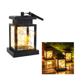 lanterne solaire décorative vintage rustique lumière jaune imitation flamme bougieextérieur ambiance camping jardin decoration