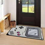 tapis sol rétro game boy blanc gris noir rose boutons jeu vidéo moderne antidérapant