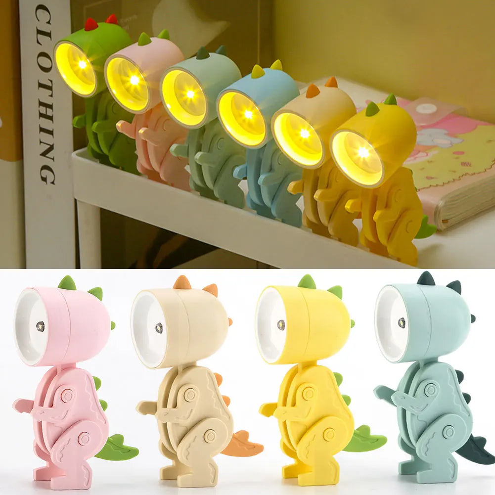 lampe led dinosaure adhésive veilleuse animée chambre salon moderne couleur variée led réglable