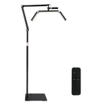 lampe table moderne réglable noir télécommande clips 360 rotation 180 pliage haute luminosité