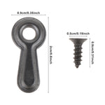 clips fixation métal noir modernes vis 100 pièces
