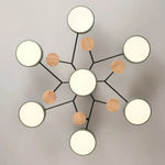 plafonnier led moderne gris bois clair suspension acrylique minimaliste 40w 3600lm 220v